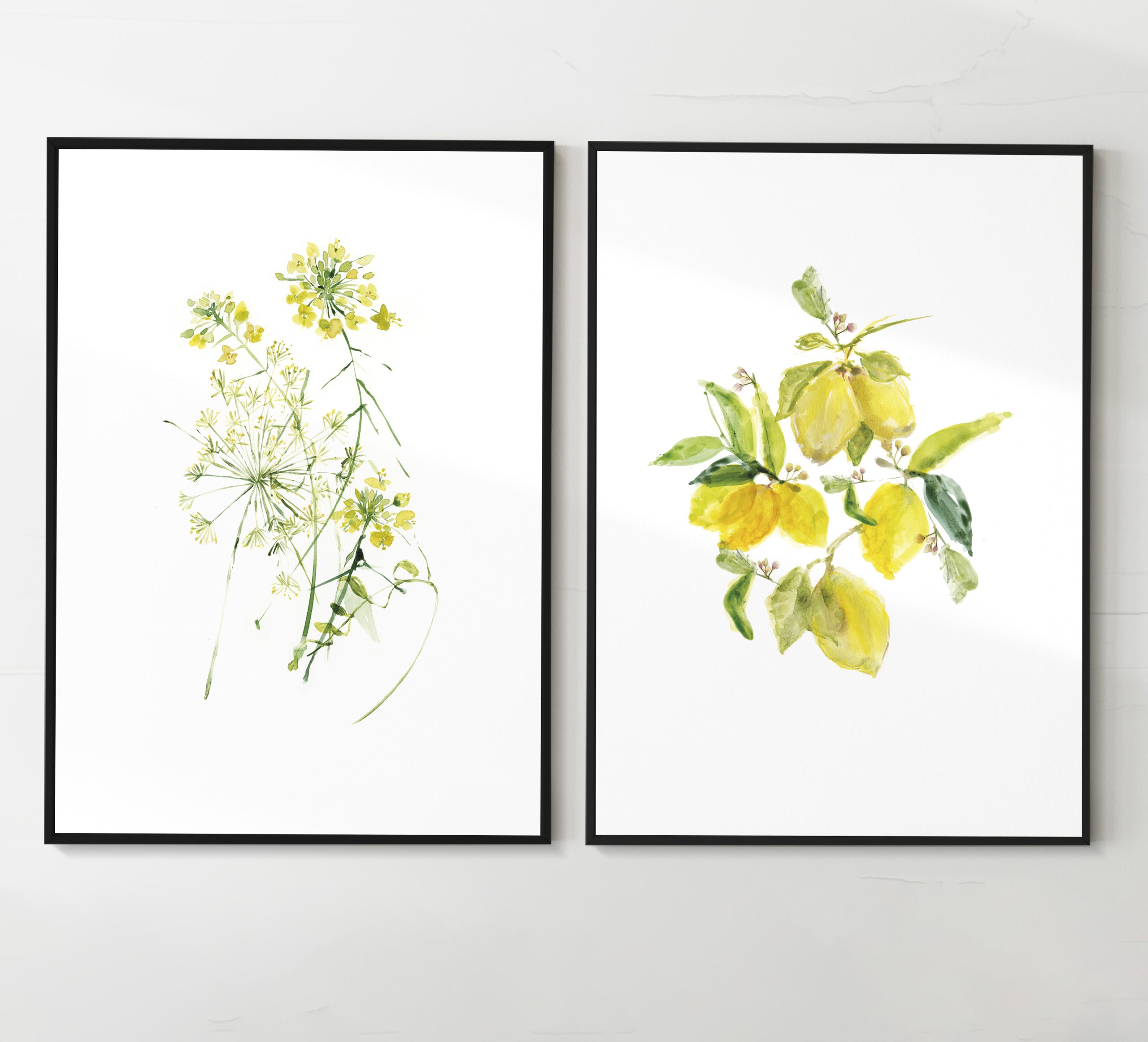 Picture frame mockups psd hanging in a minimal room