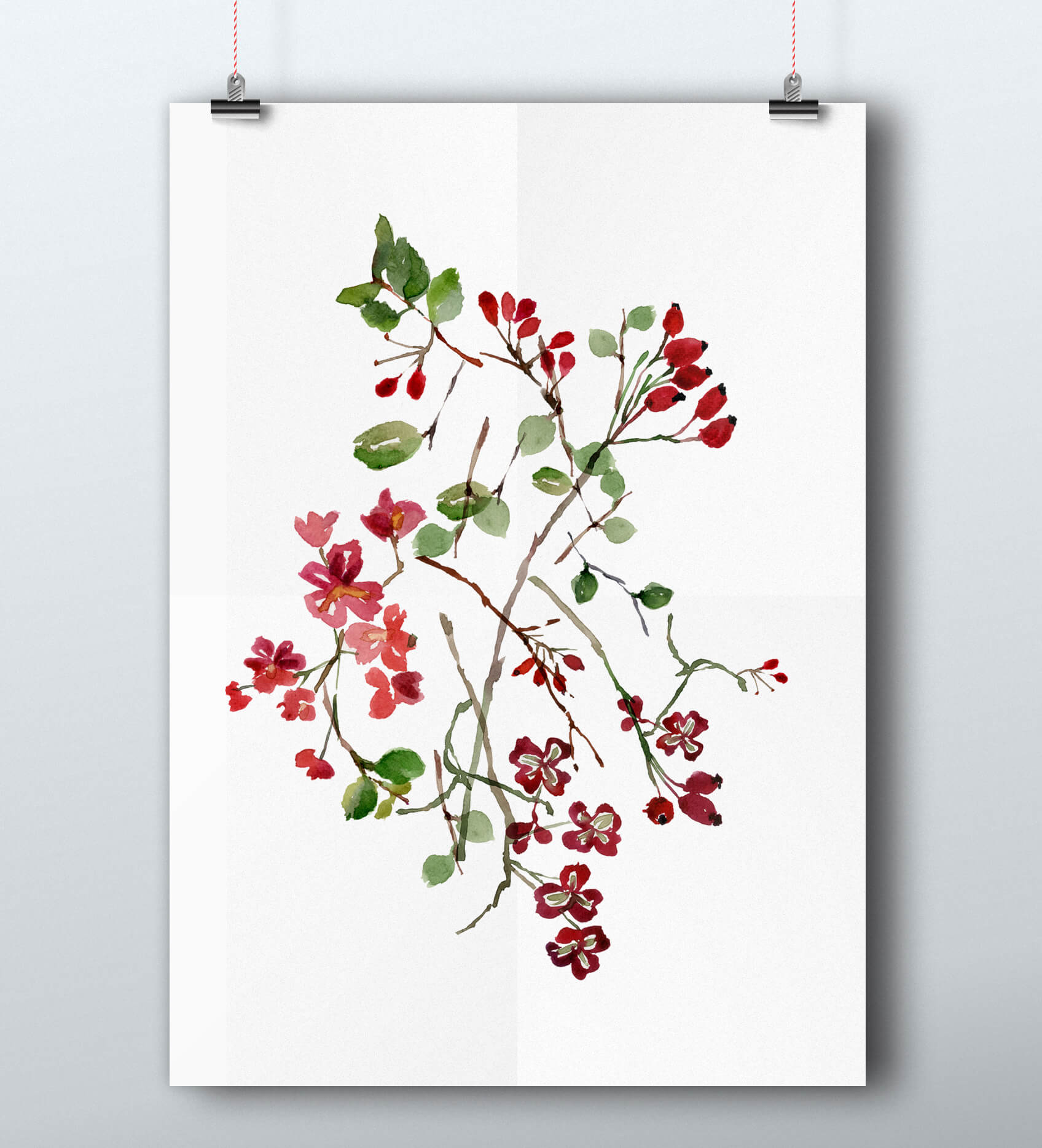 Wild Red Bloom Poster