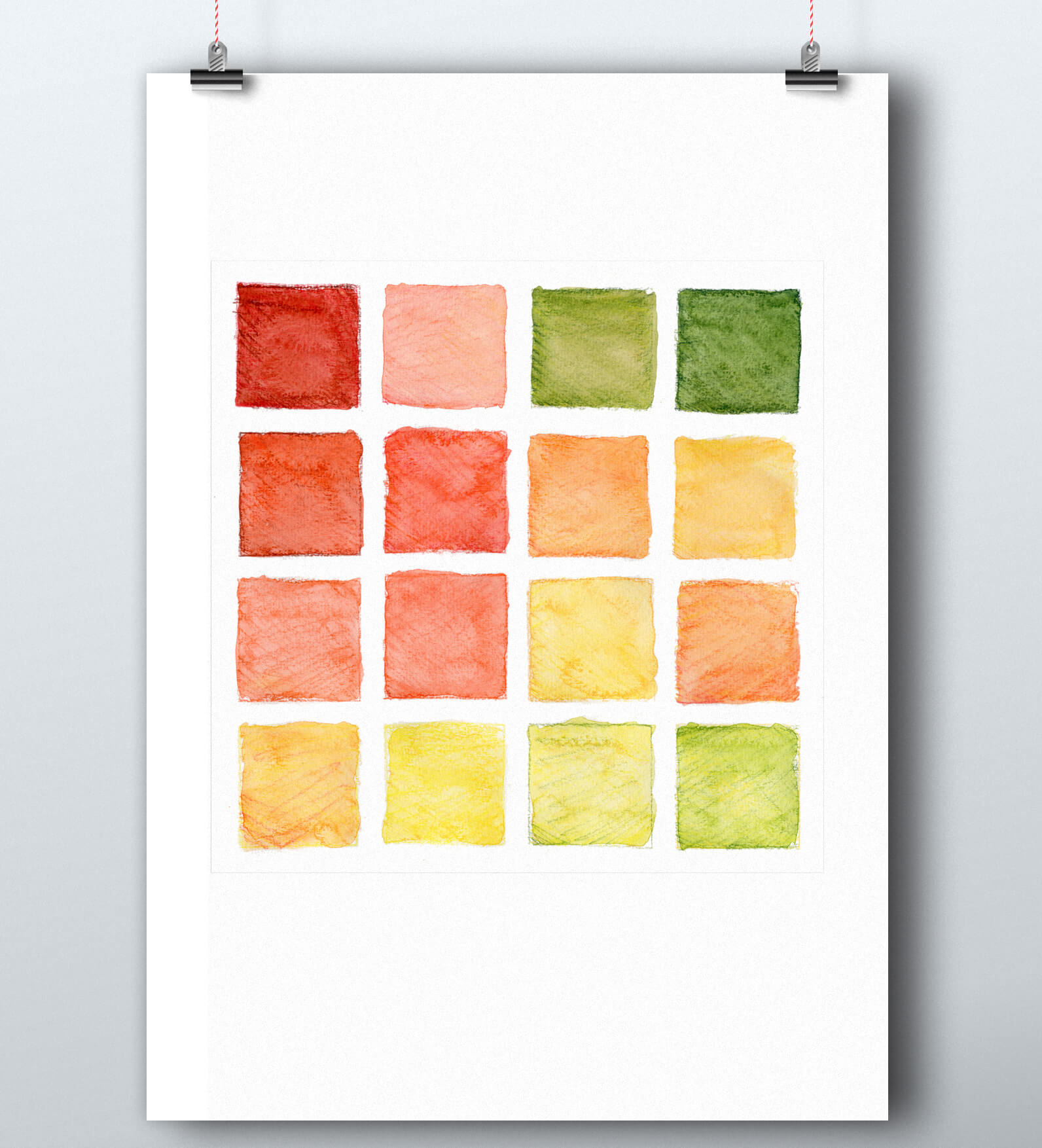 Sunwashed Squares Poster