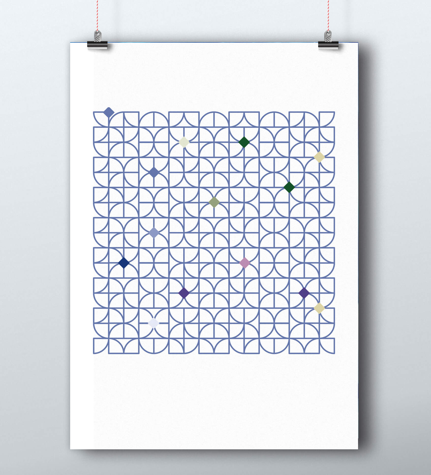 Soft Grid Play Poster